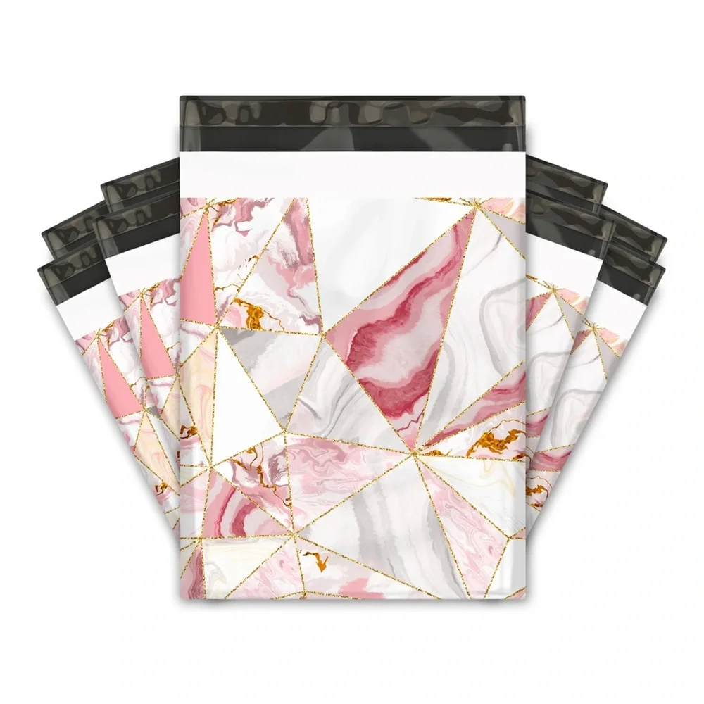 25 10X13 Poly Mailers, Pink Marble, Shipping Envelopes, PRICE IS FIRM - Picture 6 of 6